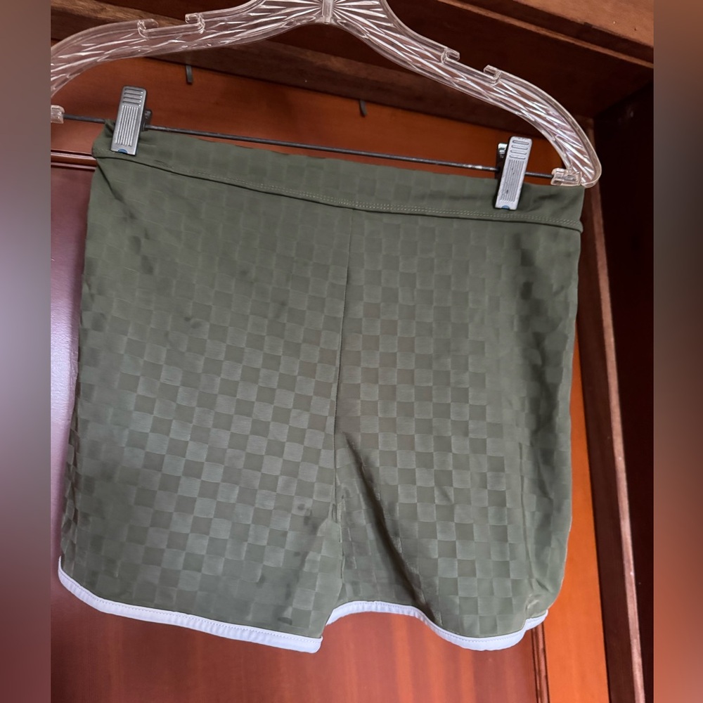 acacia swimwear Olive Green Ribbed Bikini Top & High-Waist Shorts Set - Picture 2 of 11